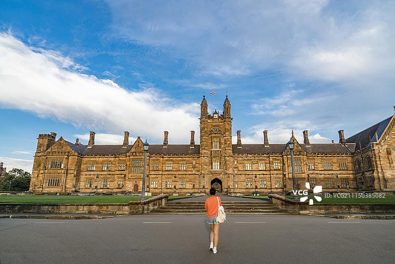 哥特式风格的悉尼大学建筑图片素材