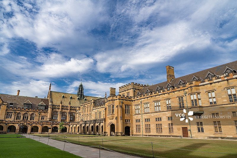 哥特式风格的悉尼大学建筑图片素材