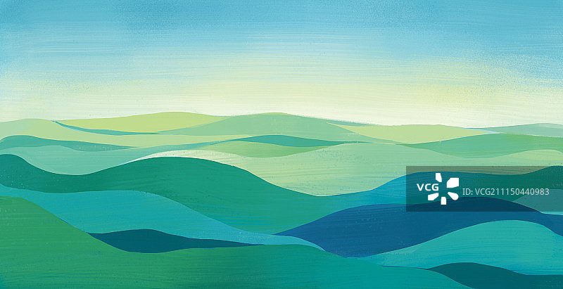 草原插画图片素材