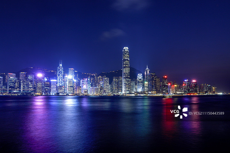 夜晚下的城市风光图片素材