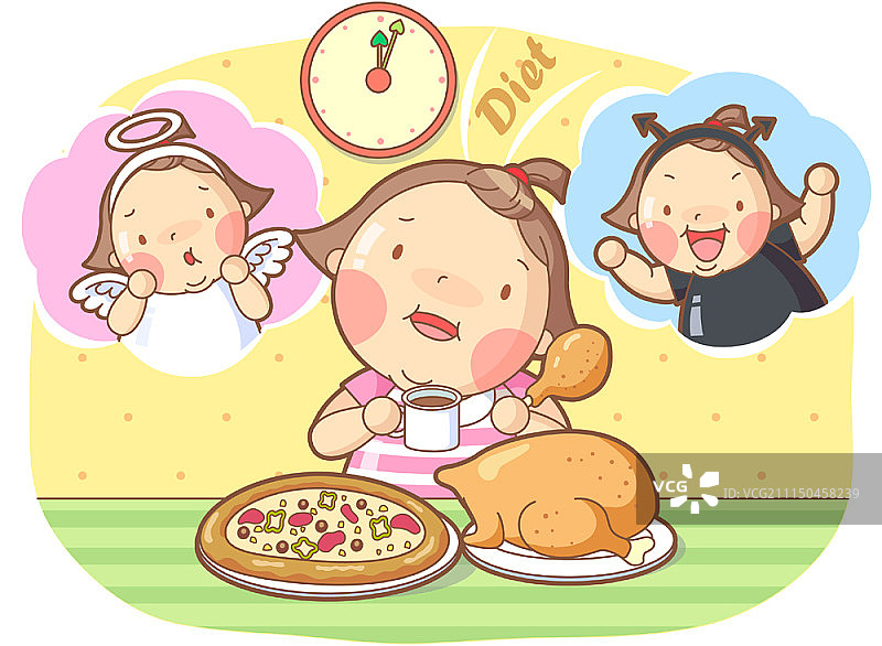 通过节食减肥的超重女士图片素材
