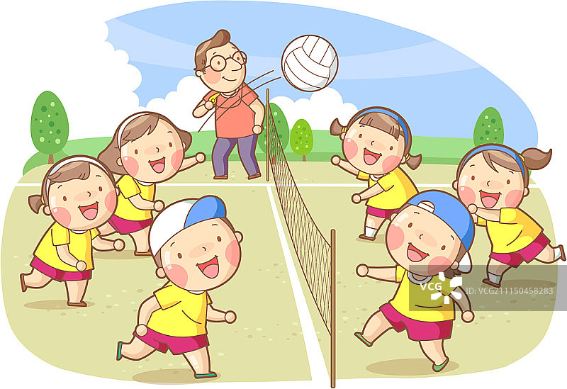小学校园运动会矢量插画图片素材
