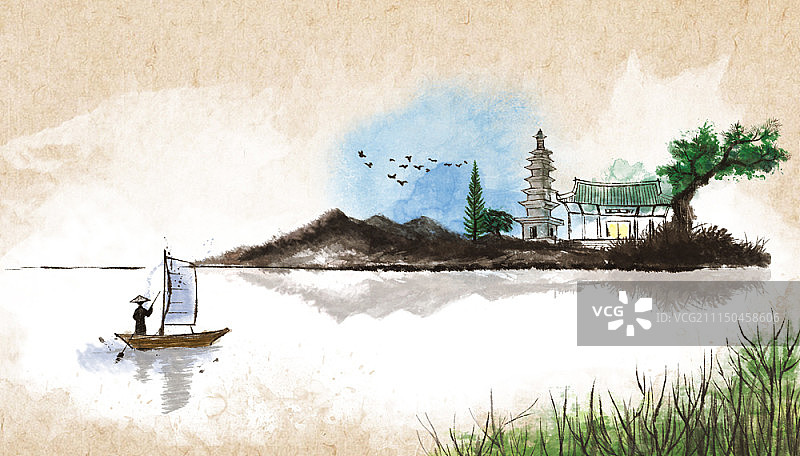 僧侣插画图片素材