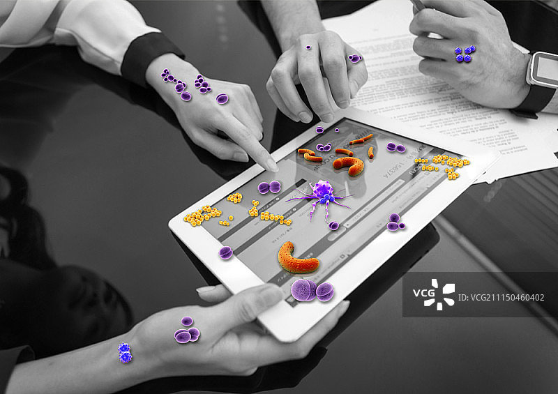 病毒主题合成图像图片素材