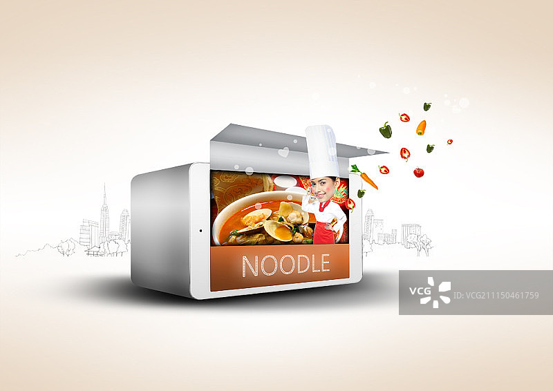 美食主题合成图像图片素材