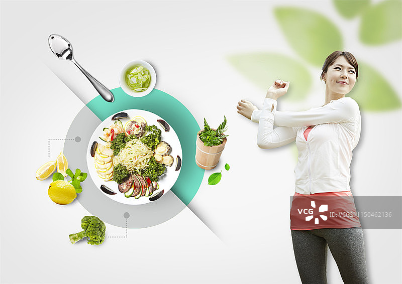 均衡膳食合成图图片素材