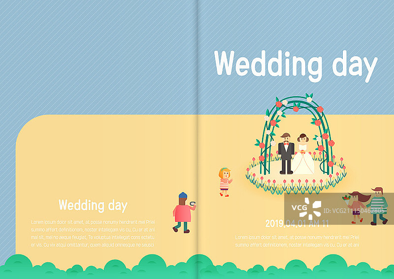 婚礼邀请卡设计图片素材