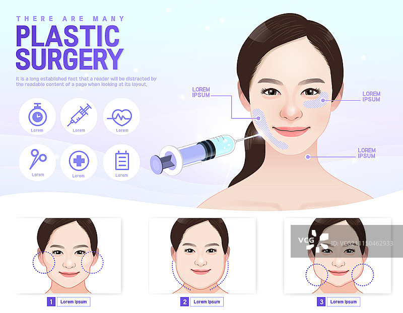 带有信息图元素的整形外科概念海报图片素材