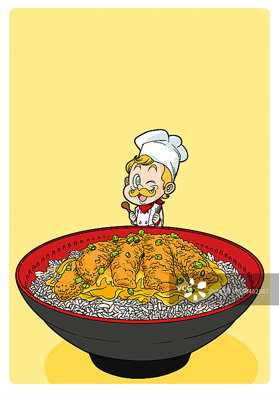 食物与厨师人物插画图片素材