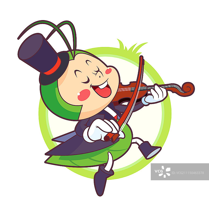 可爱的昆虫卡通角色图片素材