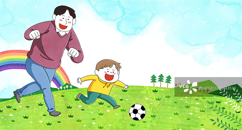 幸福的家庭插图图片素材