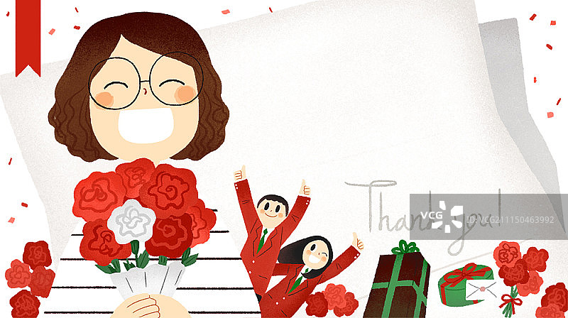 感谢插图图片素材