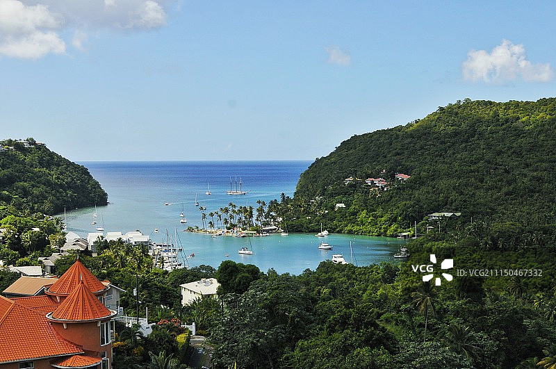 圣卢西亚马里戈特湾图片素材