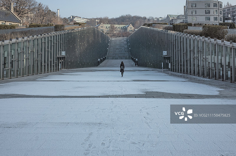初雪，梨花女子大学图片素材