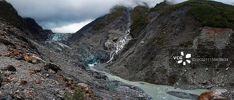 福克斯冰川的表面图片素材