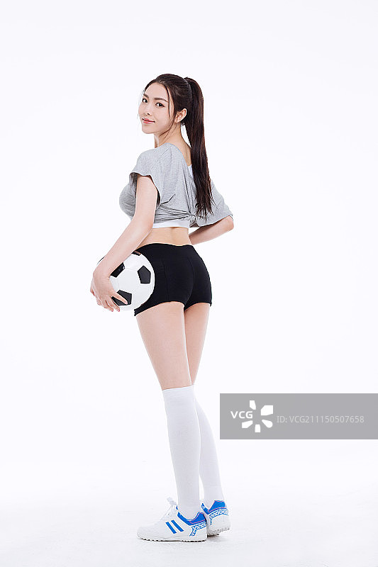 年轻的足球宝贝图片素材