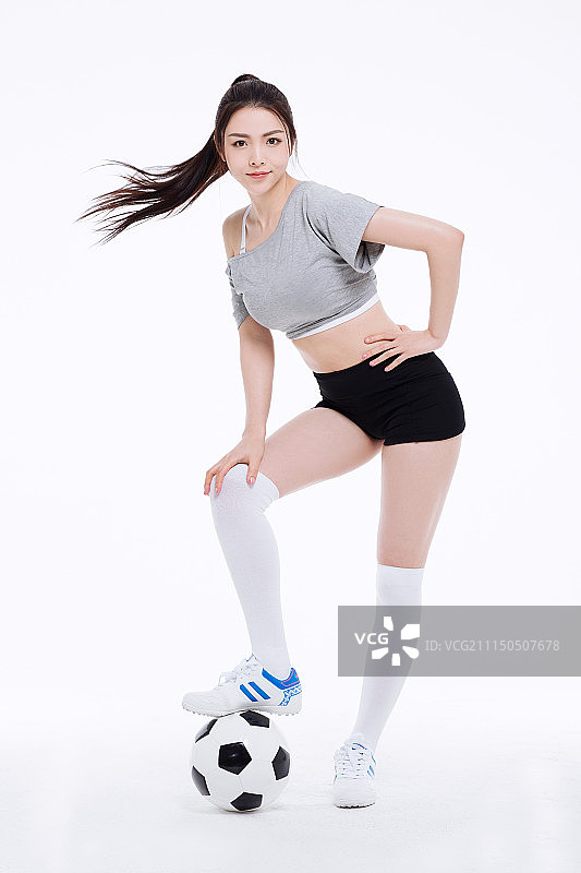 年轻的足球宝贝图片素材