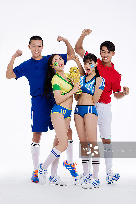 足球运动员和足球宝贝图片素材