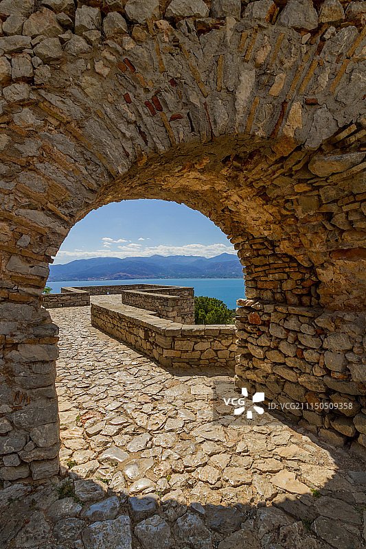 帕拉梅德要塞之门眺望爱琴海图片素材