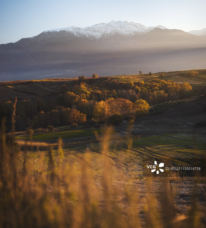 奥林匹斯山日落图片素材