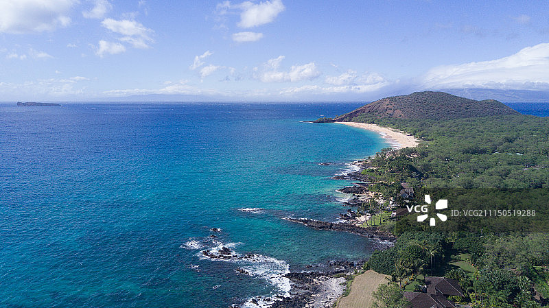 从上方看毛伊岛图片素材