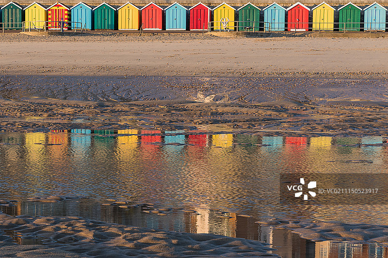 退潮倒影图片素材