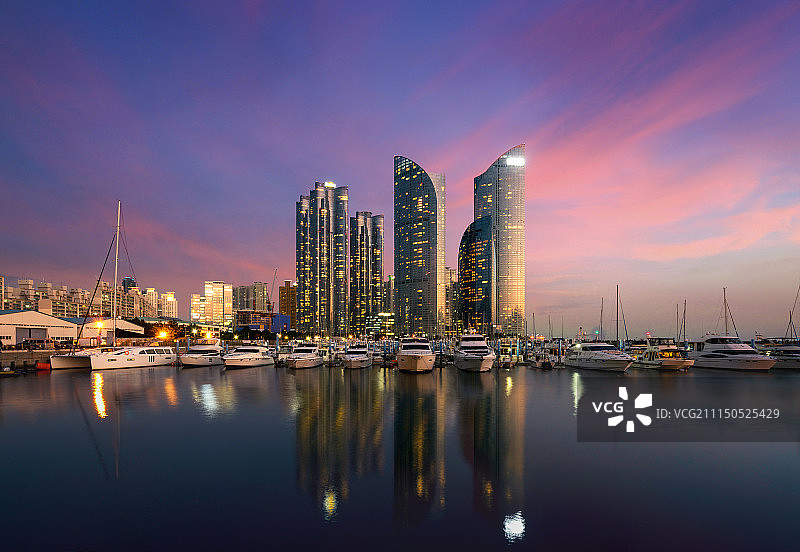 釜山海云台区城市天际线图片素材