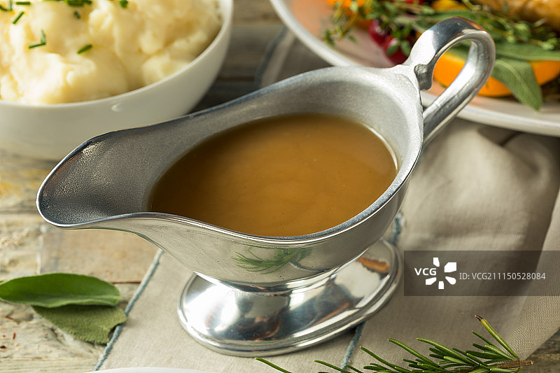 棕色有机火鸡肉汁图片素材