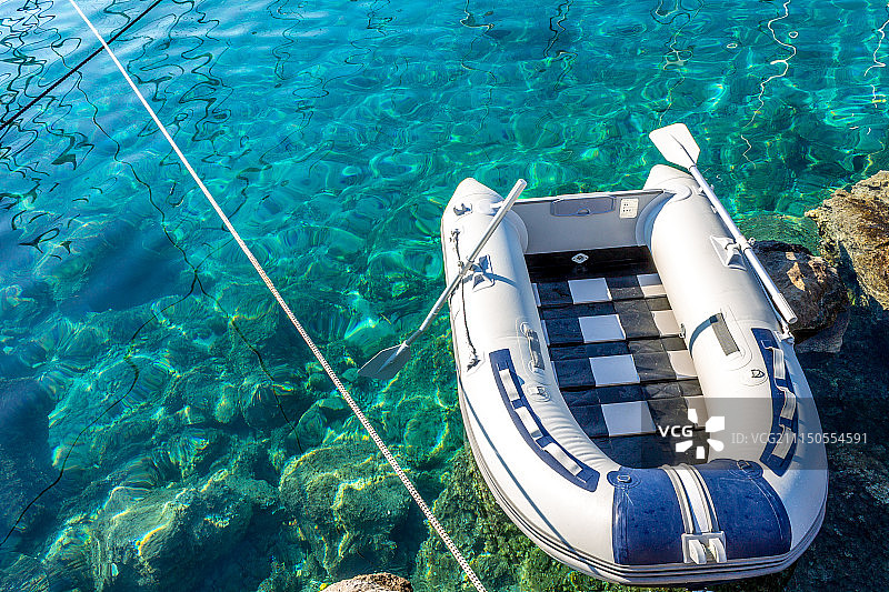 地中海上的小艇图片素材