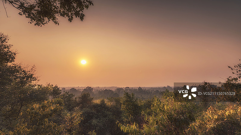巴肯山日落图片素材