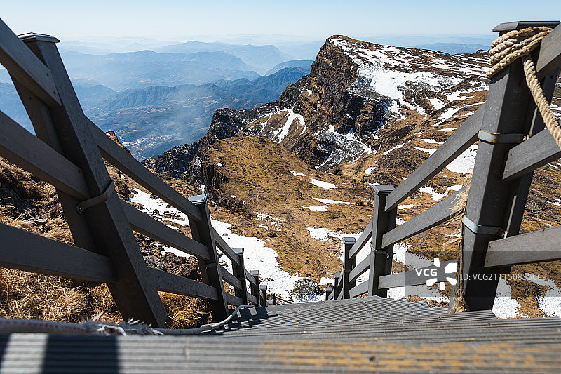 山顶栈道图片素材