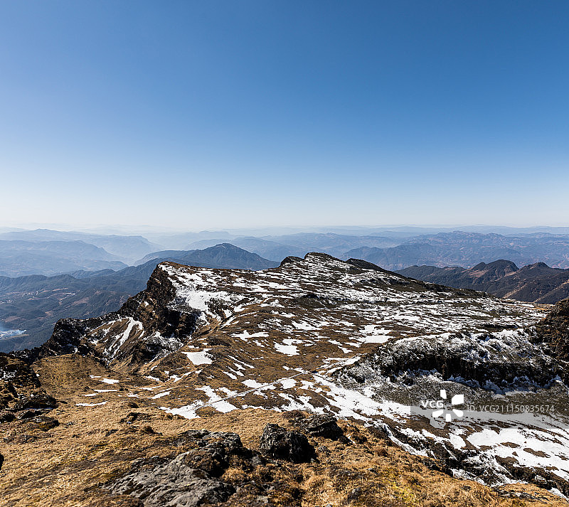 轿子雪山山顶图片素材