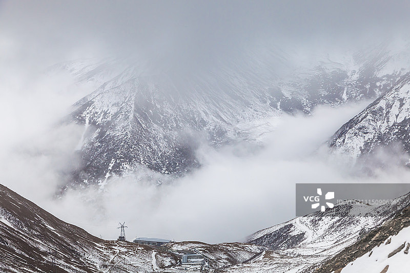 川西巴郎山雪后风光图片素材