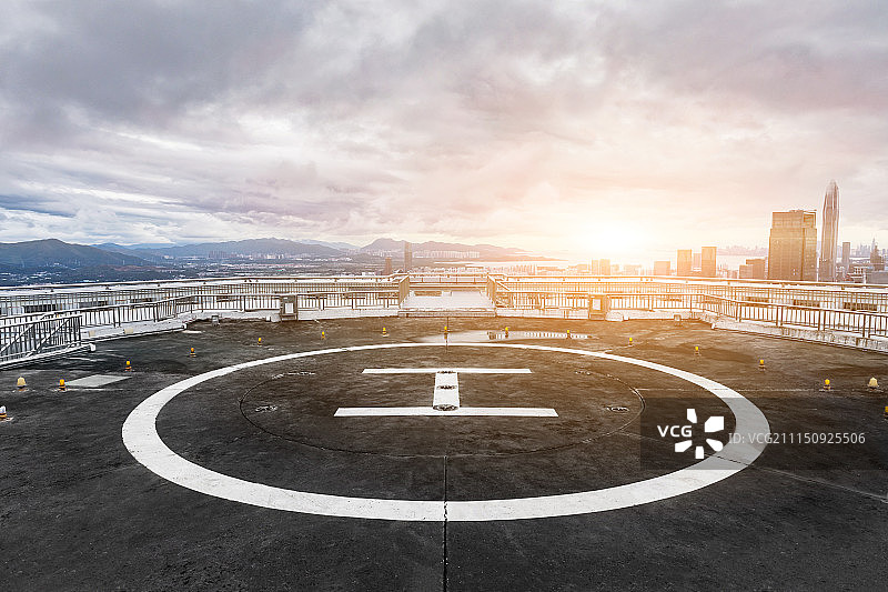 深圳直升机停机坪图片素材