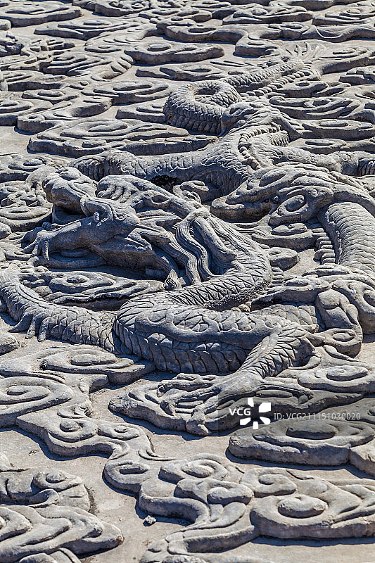 北京故宫龙纹浮雕图片素材