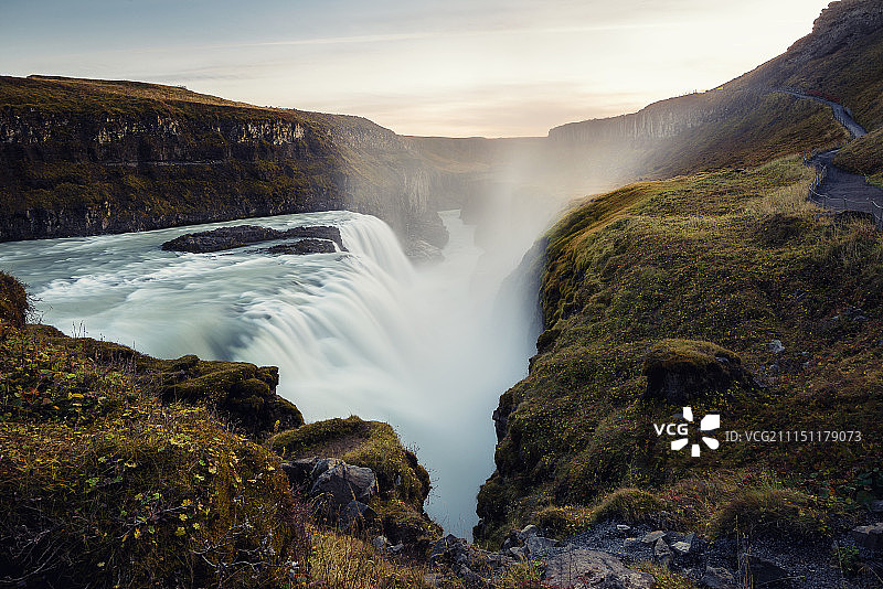 黄金瀑布图片素材