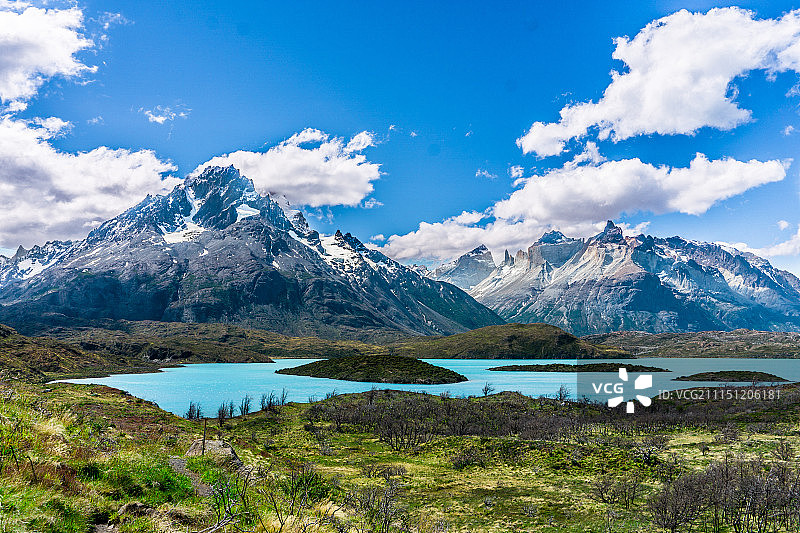 智利百内国家公园W线徒步路线图片素材