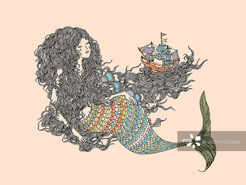 人鱼公主 海的女儿图片素材