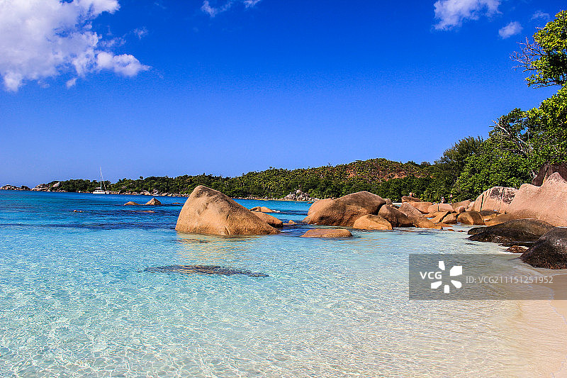 塞舌尔拉齐奥海滩图片素材