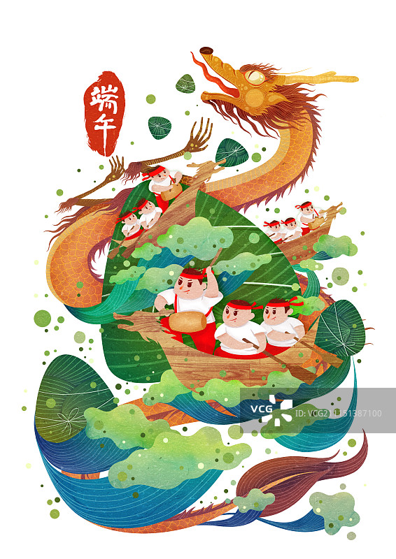 赛龙舟端午节图片素材