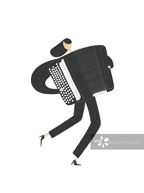 手风琴青年图片素材