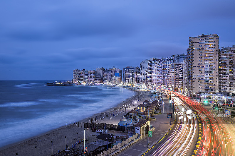 亚历山大夜景图片素材