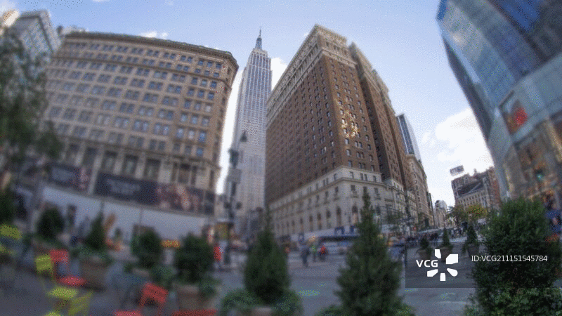 纽约先驱广场延时街景图片素材