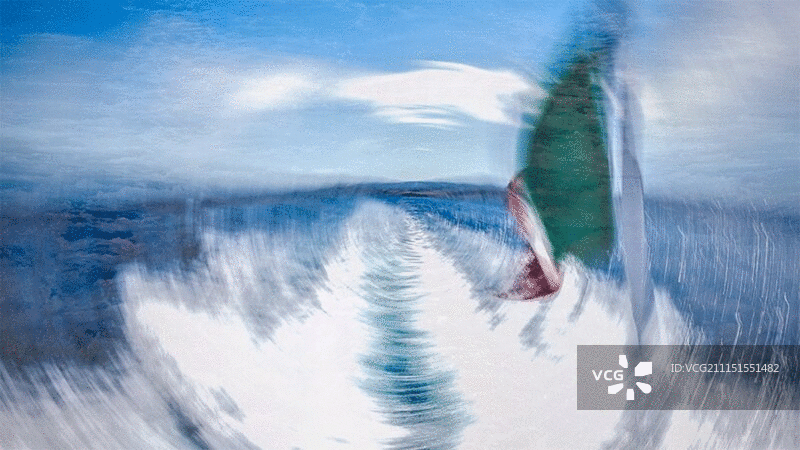 船只产生的抽象水波纹图片素材
