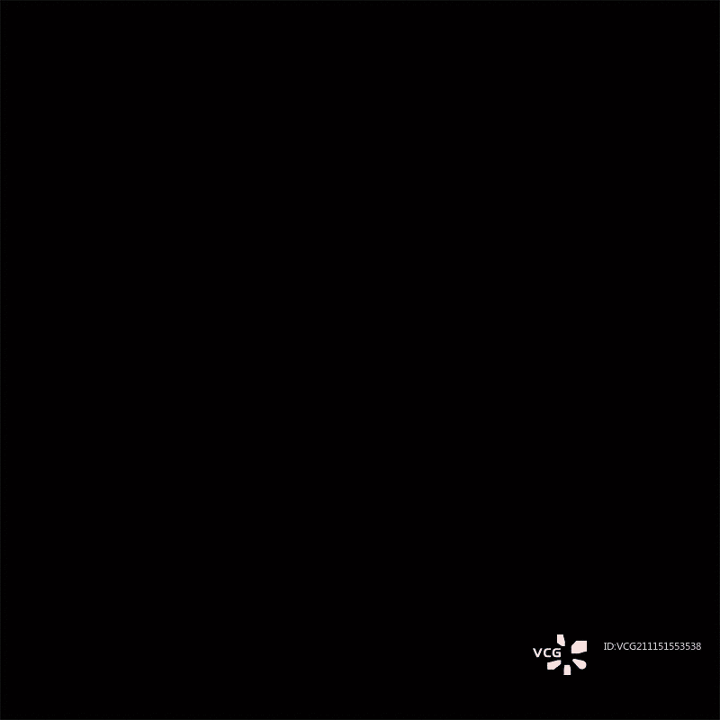 夜间诡异隧道上方红色出口标志动画图片素材