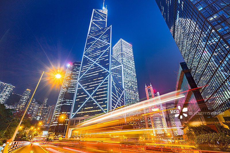 香港城市夜景图片素材