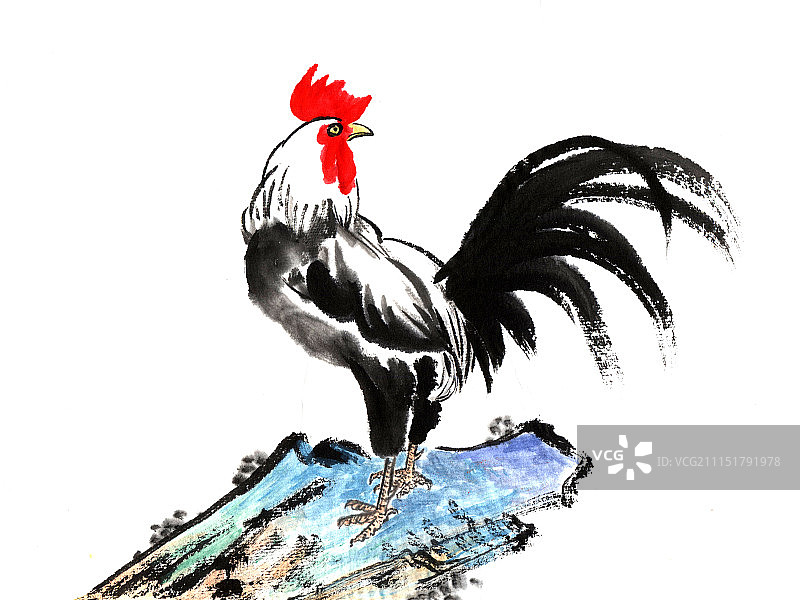 国画-雄鸡图片素材