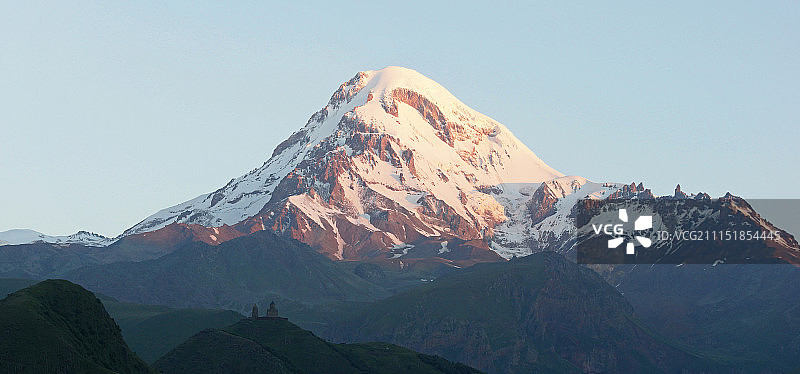 格鲁吉亚卡兹别克山，欧洲图片素材