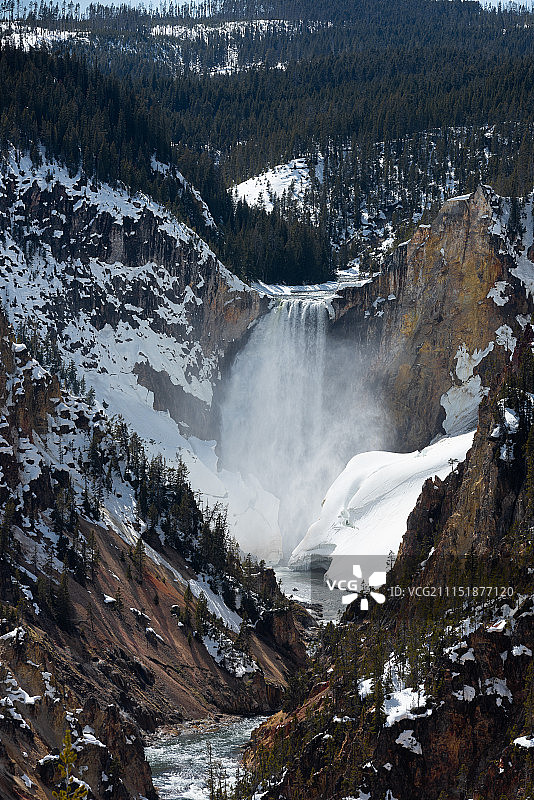 黄石公园的大峡谷图片素材