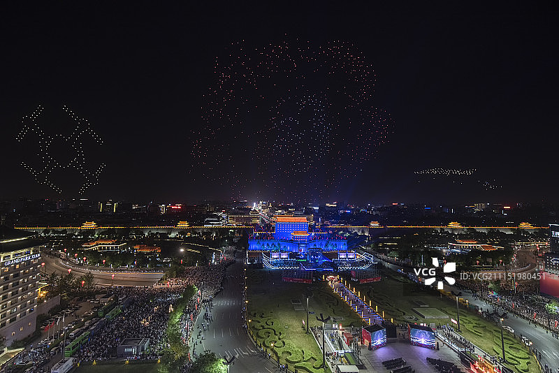 无人机表演图片素材